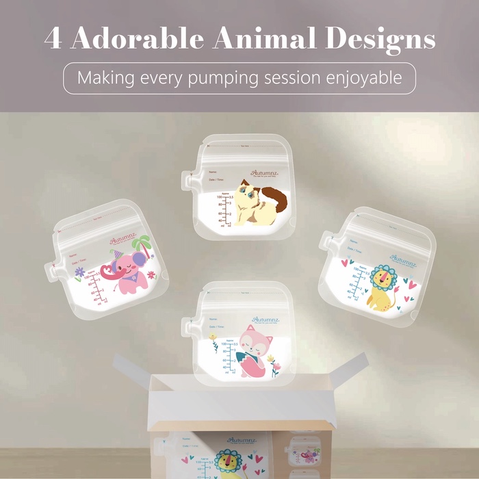 Autumnz Animal Land Double ZipLock Breastmilk Storage Bag 母乳袋